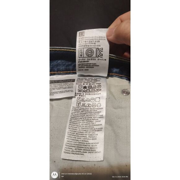 Levis 541 Mens Jeans 32x30 Taper Stretch Washed Light Blue Distressed Denim - Picture 5 of 6